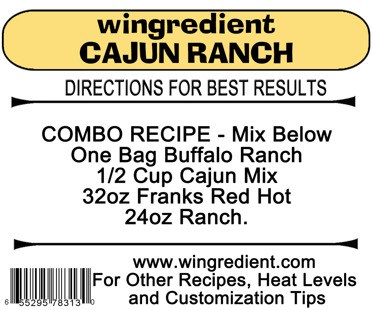 Cajun Ranch - Commercial Case of 6 - Wing Sauce Mix (Combo Flavor - See Description)
