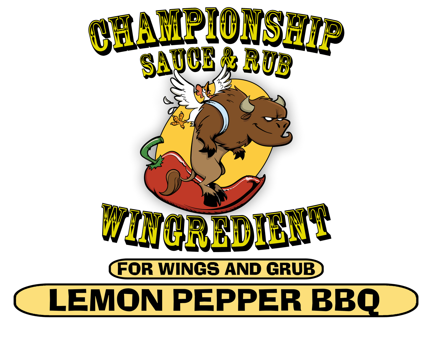 Lemon Pepper BBQ - Commercial Case of 6 - Wing Sauce Mix (Combo Flavor - See Description)