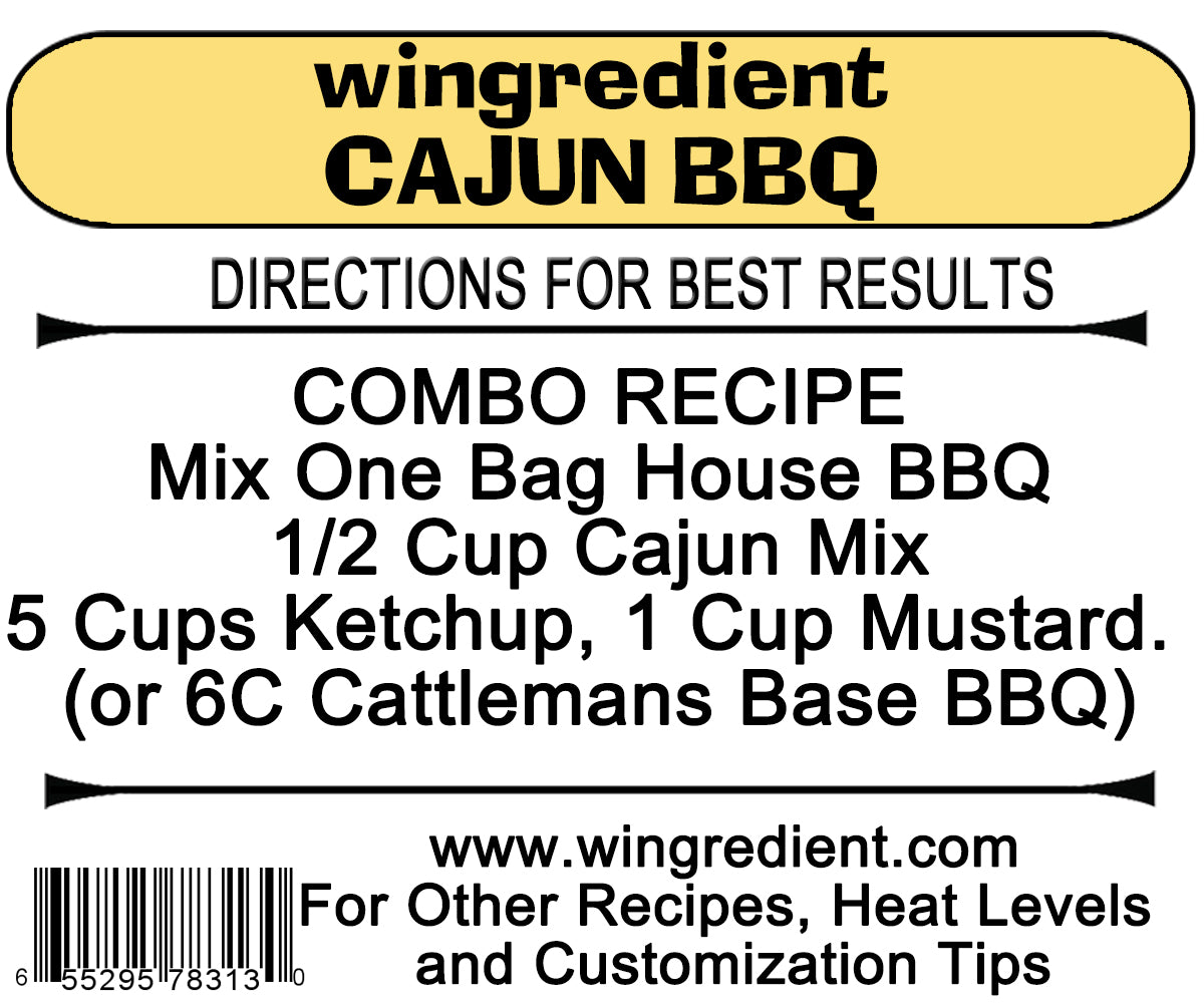 Cajun BBQ - Commercial Case of 6 - Wing Sauce Mix (Combo Flavor - See Description)