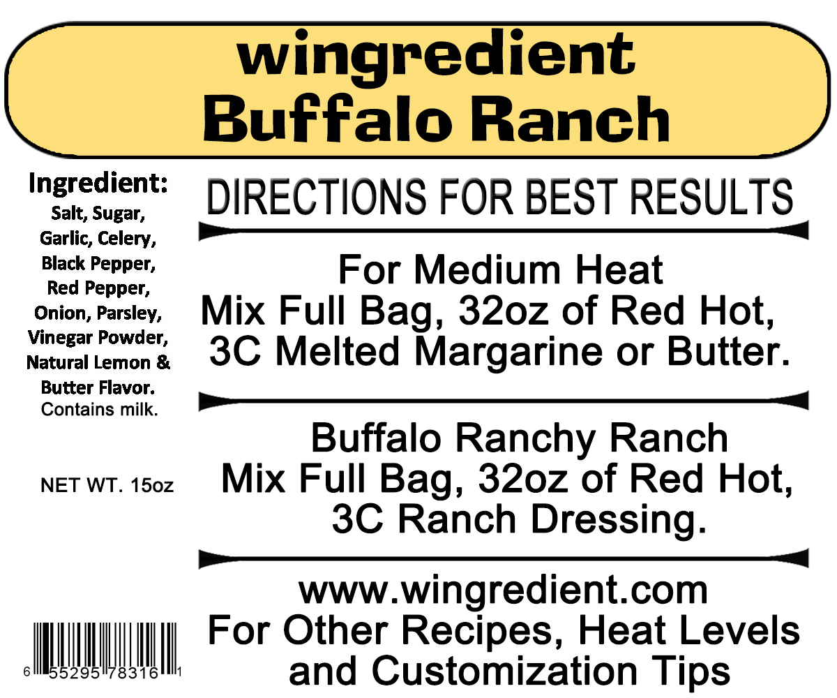 Buffalo Ranch - Commercial Case of 6 - Wing Sauce Mix