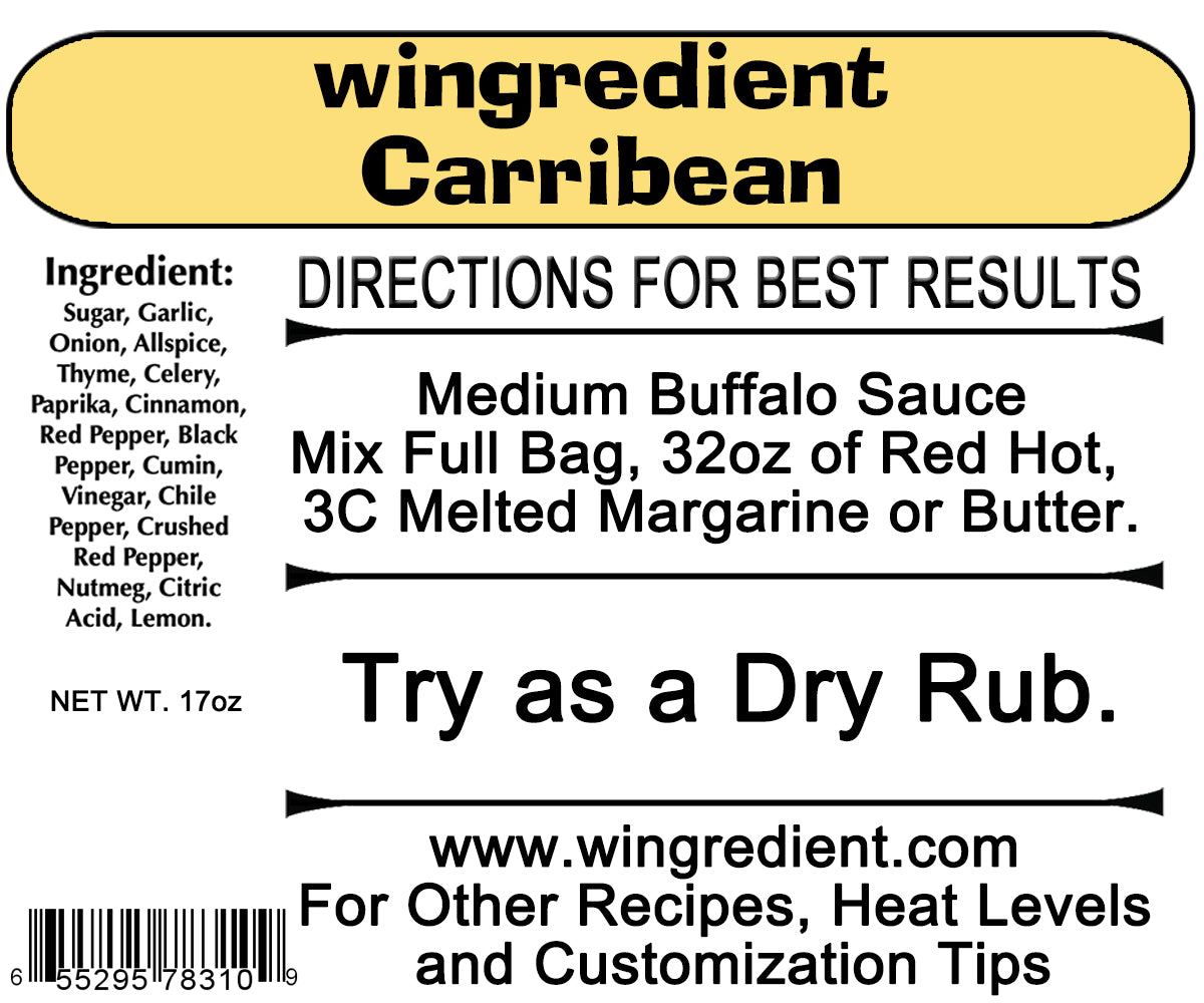 Caribbean - Commercial Case of 6 - Wing Sauce Mix