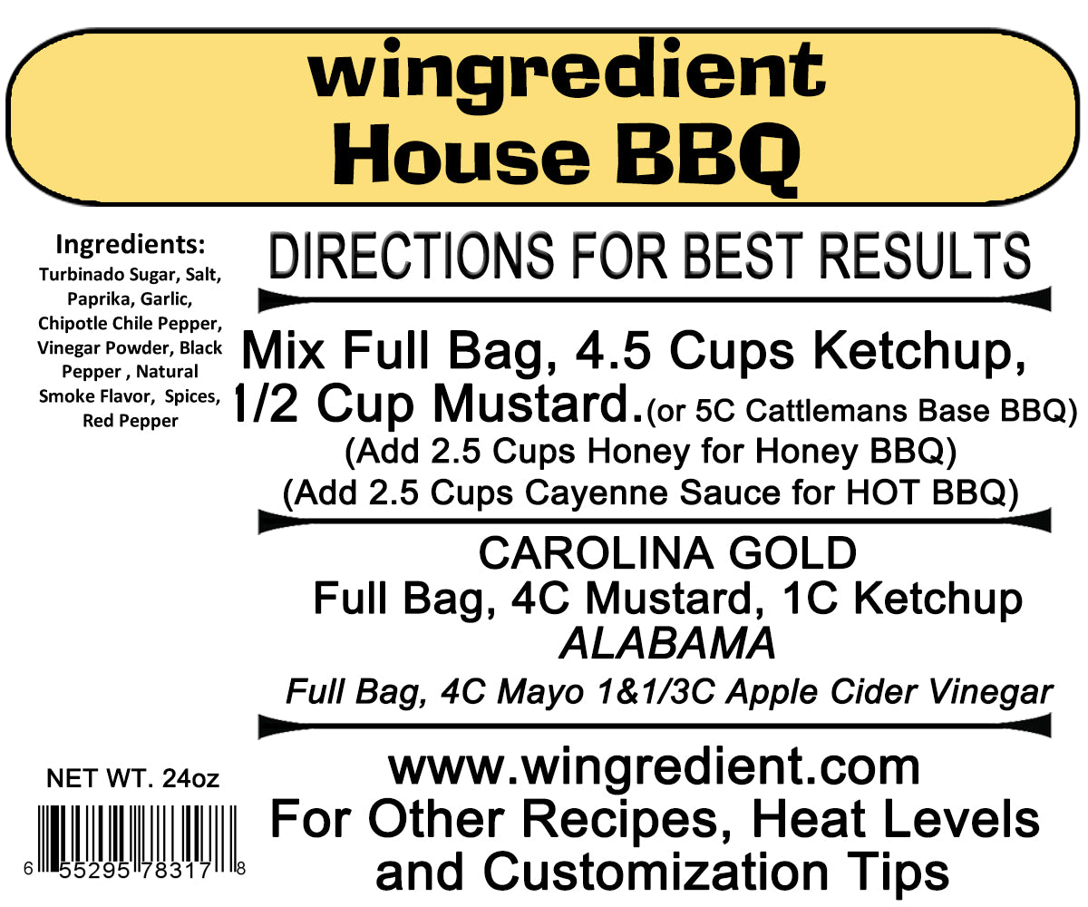 House BBQ - Commercial Case of 5 - Wing Sauce Mix
