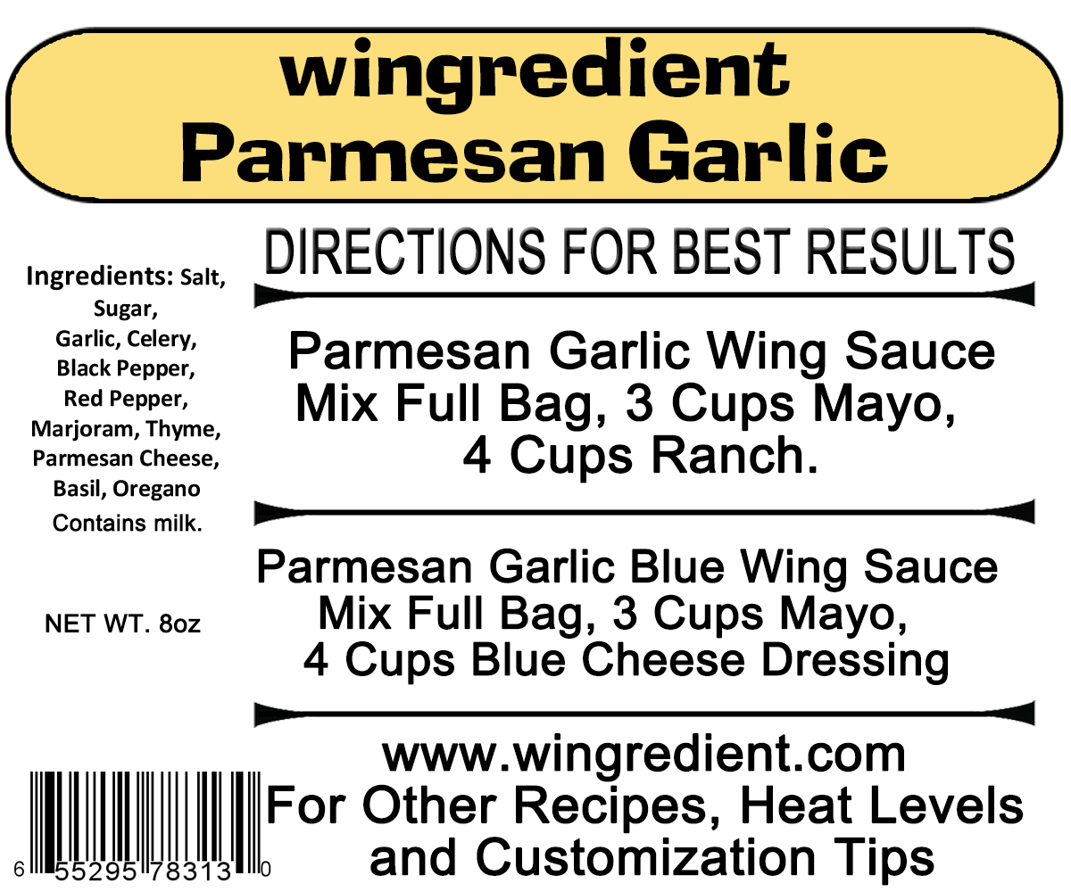 Parmesan Garlic - Commercial Case of 5 - Wing Sauce Mix