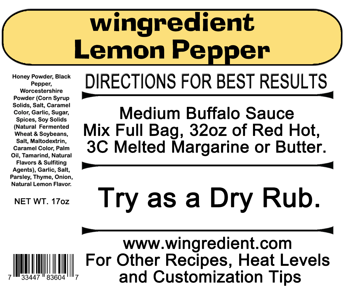 Lemon Pepper - Commercial Case of 6 - Wing Sauce Mix